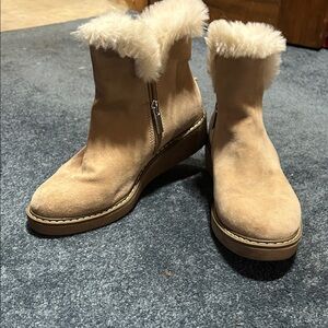 a new day Tan Winter Boots with Faux Fur
